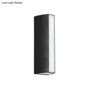 GobekUsa Simple Style Matte Black Rectangle LED Wall Light Metallic Sconce Lamp - Outdoor Use
