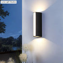 GobekUsa Simple Style Matte Black Rectangle LED Wall Light Metallic Sconce Lamp - Outdoor Use