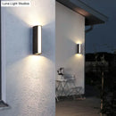 GobekUsa Simple Style Matte Black Rectangle LED Wall Light Metallic Sconce Lamp - Outdoor Use