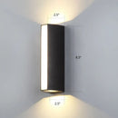 GobekUsa Simple Style Matte Black Rectangle LED Wall Light Metallic Sconce Lamp - Outdoor Use