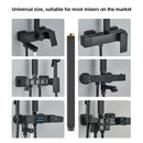 Matte black shower faucet extension tube bathroom brass fitting by Decorbites