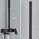 Matte black shower faucet extension tube bathroom brass fitting by Decorbites