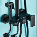 GobekUsa Black Wall Mounted Bathroom Shower Faucet Set - Bathtub Mixer Tap