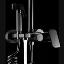 GobekUsa Black Wall Mounted Bathroom Shower Faucet Set - Bathtub Mixer Tap