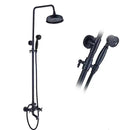 GobekUsa Black Brass Bath Shower Faucet Set with Handshower and Tub Spout