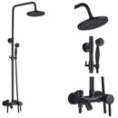 GobekUsa Black Brass Bath Shower Faucet Set with Handshower and Tub Spout
