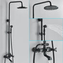 GobekUsa Black Brass Bath Shower Faucet Set with Handshower and Tub Spout