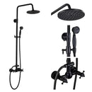 GobekUsa Black Brass Bath Shower Faucet Set with Handshower and Tub Spout