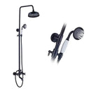 GobekUsa Black Brass Bath Shower Faucet Set with Handshower and Tub Spout