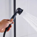 GobekUsa Black Brass Bath Shower Faucet Set with Handshower and Tub Spout