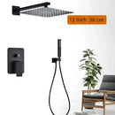 GobekUsa Black Shower Set with Handshower and Rotate Bath Spout
