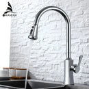 GobekUsa Black Single Handle Pull Out Kitchen Faucet Swivel 360 Degree Water Mixer Tap