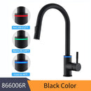 GobekUsa Black Single Handle Pull Out Kitchen Faucet Swivel 360 Degree Water Mixer Tap