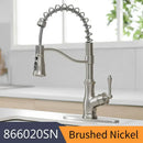 GobekUsa Black Spring Spout Kitchen Faucet Single Lever Pull Out Mixer Tap