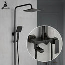 GobekUsa Brass Chrome Round Tube Shower Faucet with Slide Bar and Single Handle
