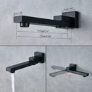 GobekUsa Black Shower Faucet Set with Rainfall Head and Hand Sprayer