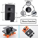 GobekUsa Black Shower Faucet Set with Rainfall Head and Hand Sprayer