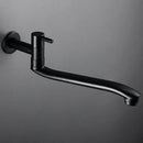 GobekUsa Black Stainless Steel Swivel Kitchen Faucet 360 Degree Rotation Wall Mounted
