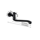 GobekUsa Black Stainless Steel Swivel Kitchen Faucet 360 Degree Rotation Wall Mounted