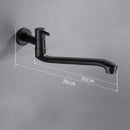 GobekUsa Black Stainless Steel Swivel Kitchen Faucet 360 Degree Rotation Wall Mounted