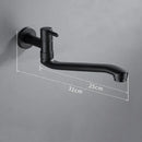 GobekUsa Black Stainless Steel Swivel Kitchen Faucet 360 Degree Rotation Wall Mounted