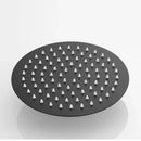 Matte black stainless steel round rain shower head bathroom ceramic nozzles by Decorbites