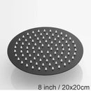 Matte black stainless steel round rain shower head bathroom ceramic nozzles by Decorbites