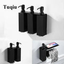 GobekUsa Black Stainless Steel Wall-Mounted Soap Dispenser