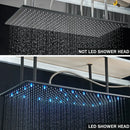 GobekUsa Black Brass Thermostatic Shower Faucet with Ceiling Rainfall Shower Head