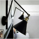 GobekUsa Black Umbrella Lampshade Adjustable Wall Lights for Cafe, Study & Living Room