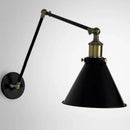 GobekUsa Black Umbrella Lampshade Adjustable Wall Lights for Cafe, Study & Living Room