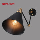 GobekUsa Black Umbrella Lampshade Adjustable Wall Lights for Cafe, Study & Living Room