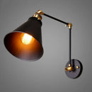 GobekUsa Black Umbrella Lampshade Adjustable Wall Lights for Cafe, Study & Living Room
