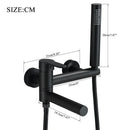 GobekUsa Black Wall Mount Waterfall Tub Shower System Faucet