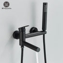 GobekUsa Black Wall Mount Waterfall Tub Shower System Faucet