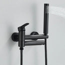 GobekUsa Black Wall Mount Waterfall Tub Shower System Faucet