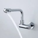 GobekUsa Black Wall-Mounted Kitchen Faucet Single Cold Single Hole Rotation Tap