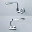 GobekUsa Black Wall-Mounted Kitchen Faucet Single Cold Single Hole Rotation Tap