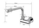 GobekUsa Black Wall-Mounted Kitchen Faucet Single Cold Single Hole Rotation Tap