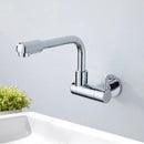 GobekUsa Black Wall-Mounted Kitchen Faucet Single Cold Single Hole Rotation Tap
