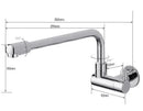 GobekUsa Black Wall-Mounted Kitchen Faucet Single Cold Single Hole Rotation Tap