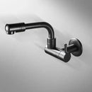 GobekUsa Black Wall-Mounted Kitchen Faucet Single Cold Single Hole Rotation Tap