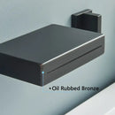 GobekUsa Black Bronze Wall Mounted Waterfall Bathroom Faucet with Dual Handles