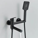 GobekUsa Black Wall Mounted Waterfall Bathtub Faucet for Embedded In-wall Tub Shower System