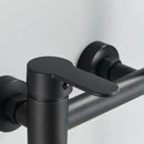 GobekUsa Black Wall Mounted Waterfall Bathtub Faucet for Embedded In-wall Tub Shower System