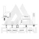 GobekUsa Black Waterfall LED Bathtub Faucet Set