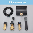 GobekUsa Black Waterfall LED Bathtub Faucet Set