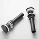 Matte black & white brushed gold drain assembly kit bathroom sink by Decorbites