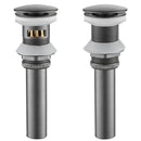 Matte black & white brushed gold drain assembly kit bathroom sink by Decorbites