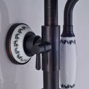 GobekUsa Dual Handle Shower Faucet Set with 8" Rainfall Head and Handshower